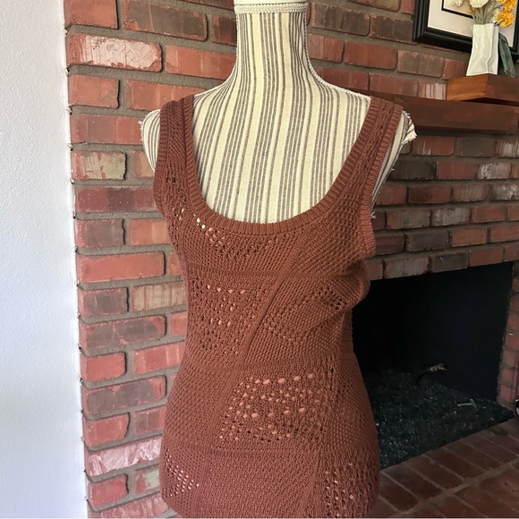 NWT Kivari Clementine Crochet Midi Dress in Chocolate Sz 4 US - Picture 5 of 9